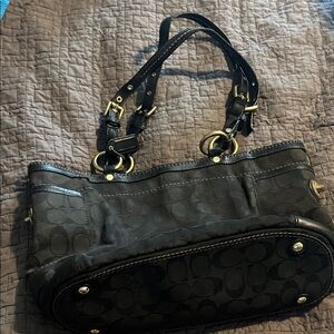 Coach Black and Gold Shoulder Bag